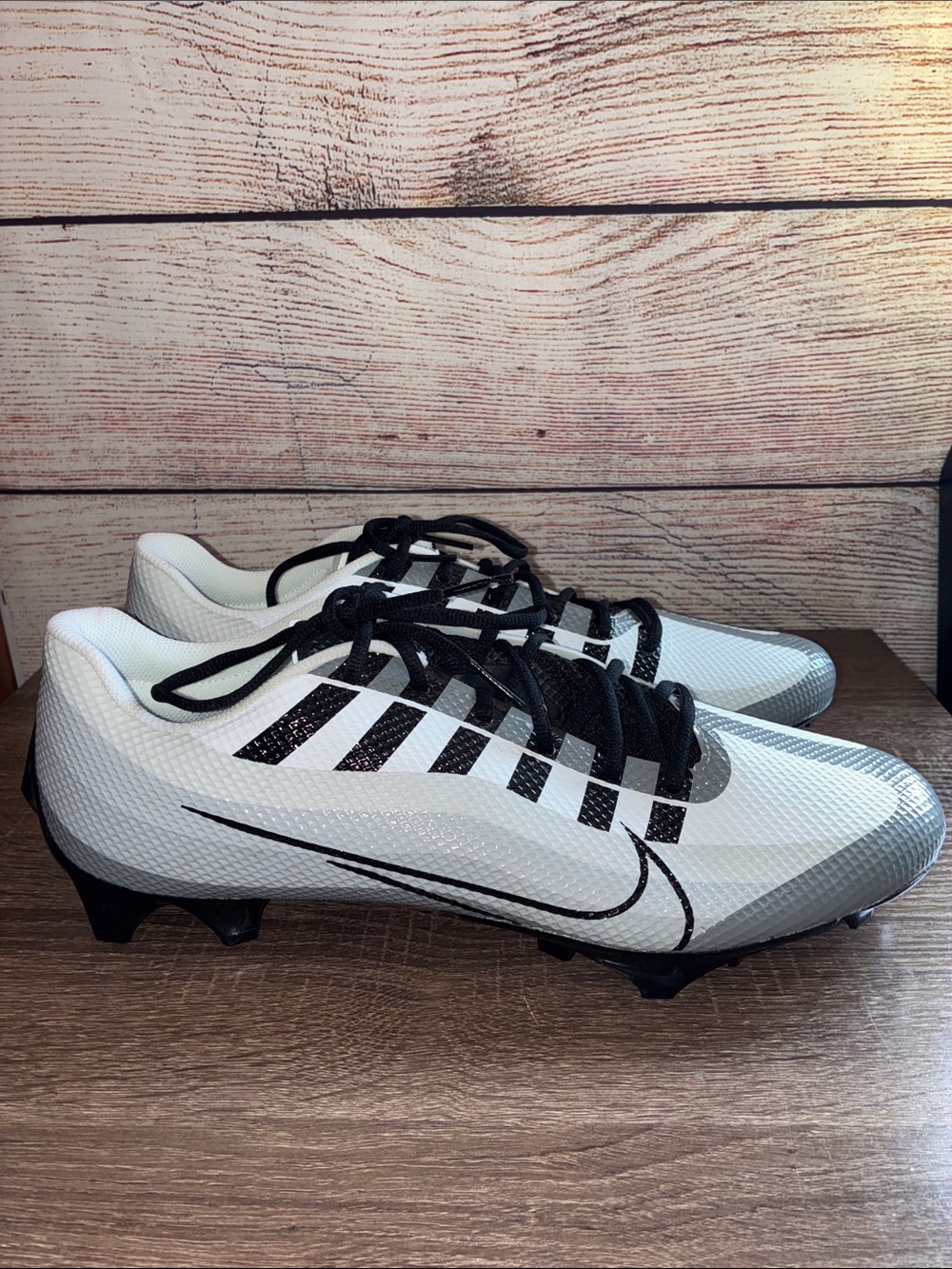 NIKE VAPOR EDGE SPEED 360 Football Cleats White Grey Black Max 95 Elite Size 15